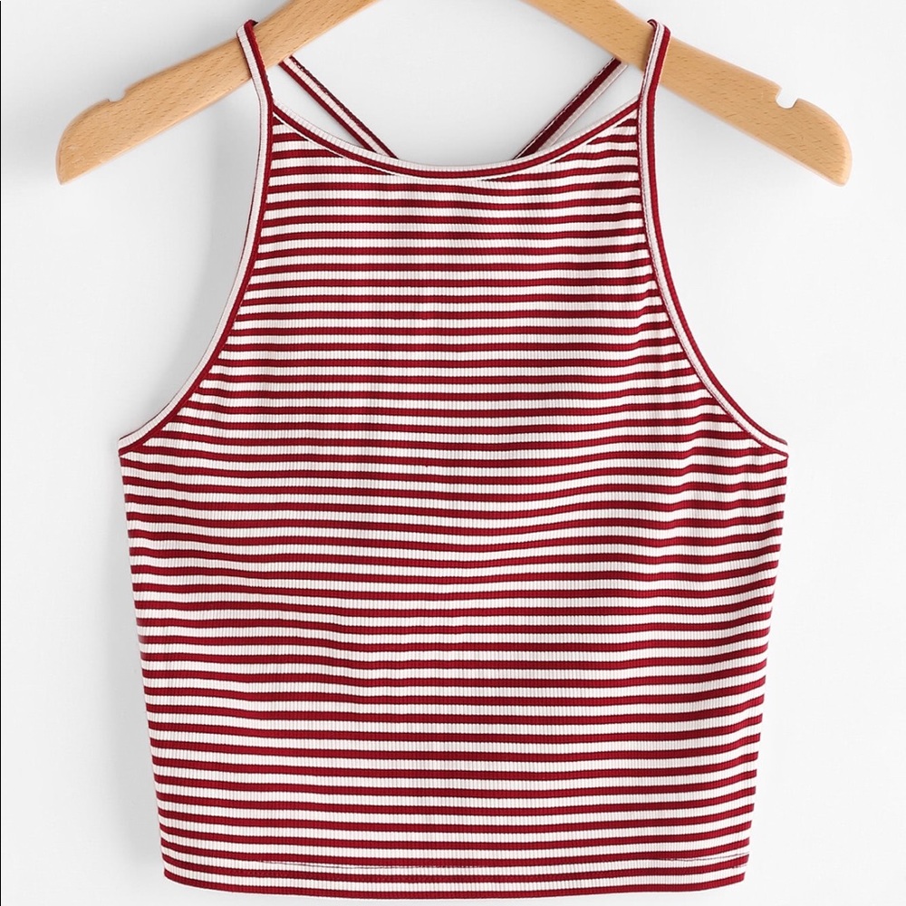 Red & White Tank Top